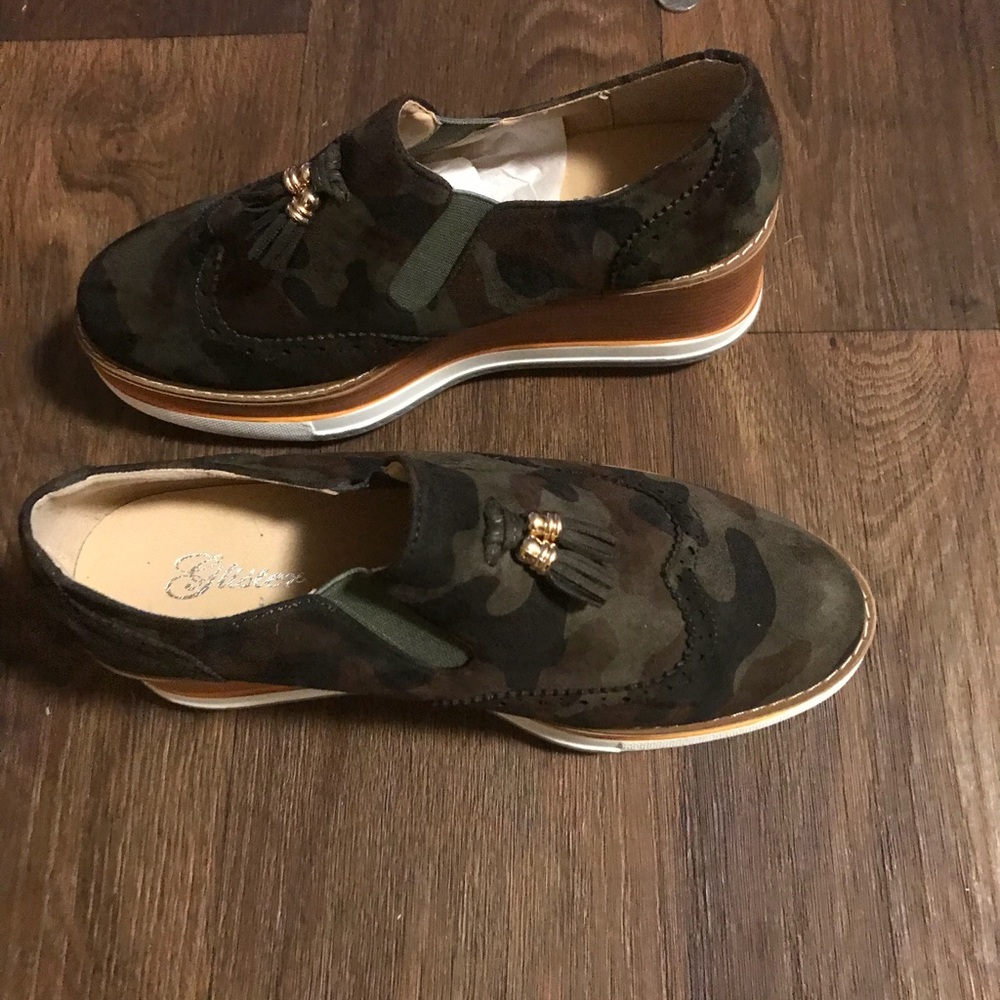 Camo Platform Loafers